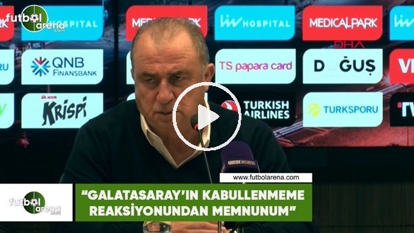 Fatih Terim: "Galatasaray'ın kabullenmeme reaksiyonundan memnunum"