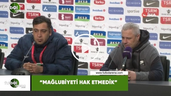 Marius Sumudica: "Mağlubiyeti hak etmedik"