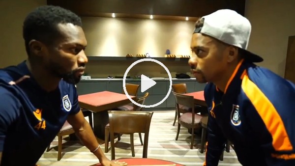 Robinho ve Azubike 'Çiçek Abbas' filmindeki atışmayı oynadı