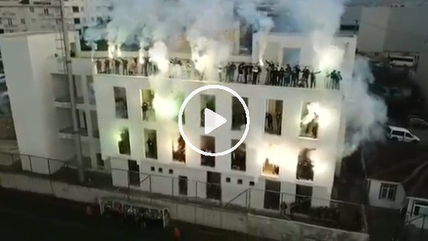 Amatör maçta muhteşem tribün şov