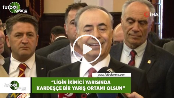 Mustafa Cengiz: "Ligin ikinci yarısında kardeşçe bir yarış ortamı olsun"