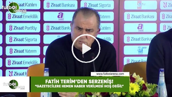 Fatih Terim'den serzeniş: "Gazetecilere hemen haber verilmesi hoş değil"