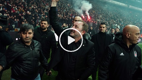 Sergen Yalçın, Beşiktaş taraftarı karşısında heyecanlandı