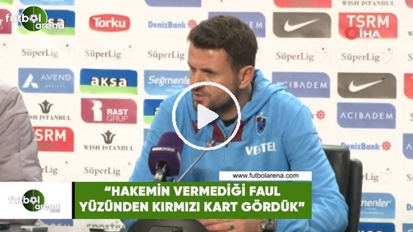 Hüseyin Cimşir: "Hakemin vermediği faul sonucu kırmızı kart gördük"