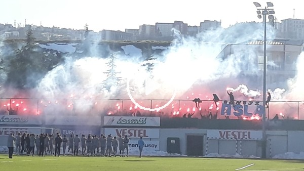 Trabzonspor taraftarından takıma destek