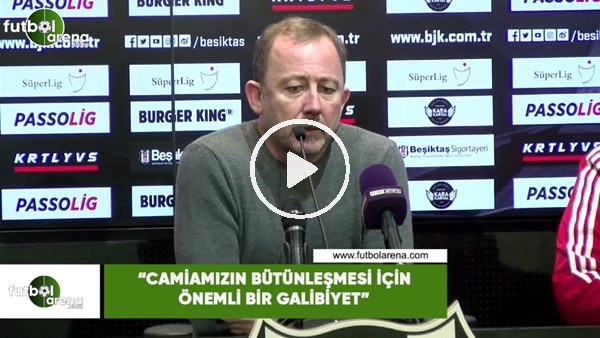 Sergen Yalçın: "Camiamızın bütünleşmesi için önemli bi galibiyet"