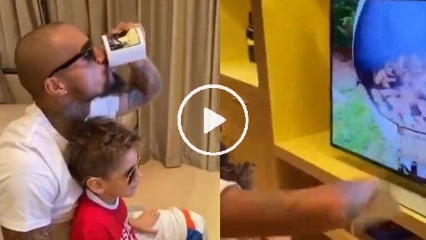 Boateng evde kalmayı eğlenceli hale getirdi! Mangal keyfi..