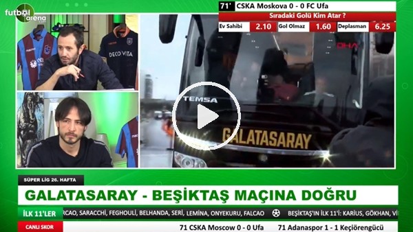 Galatasaray ve Beşiktaş takım otobüseri stada geldi