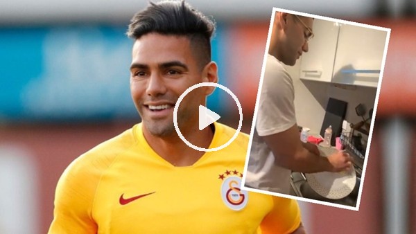 Radamel Falcao bulaşıkları yıkadı