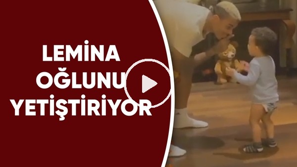 Lemina oğlunu yetiştiriyor