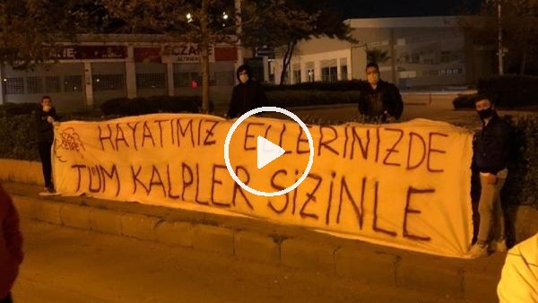 Göztepeli taraftarlardan sağlık çalışanlarına destek