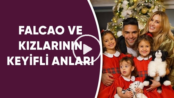 Falcao ve kızlarının keyifli anları