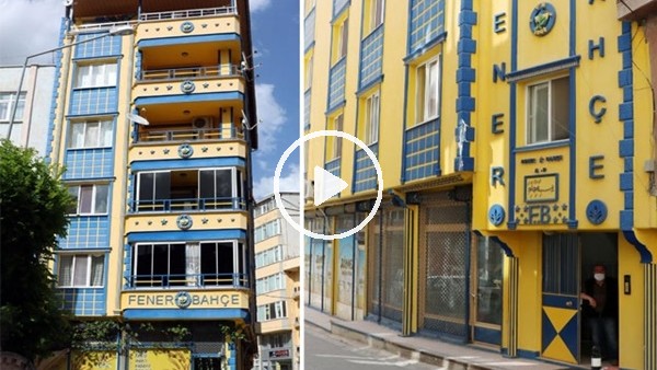 Fanatik aile sarı-lacivert apartmanda yaşıyor