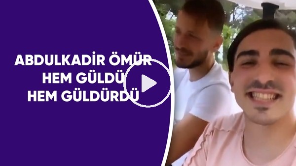 Abdulkadir Ömür hem güldü hem güldürdü! "Bas biraz bas..."