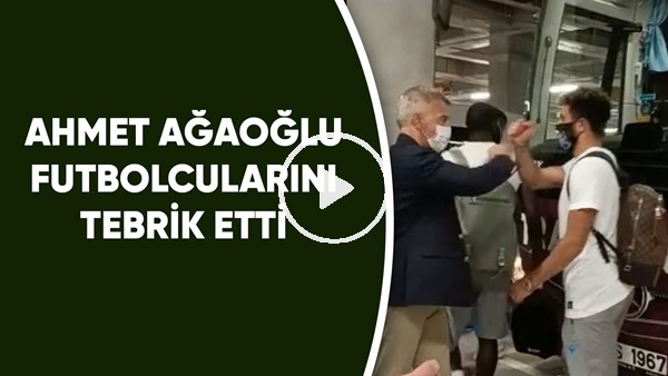 Ahmet Ağaoğlu galibiyet için futbolcularını tebrik etti