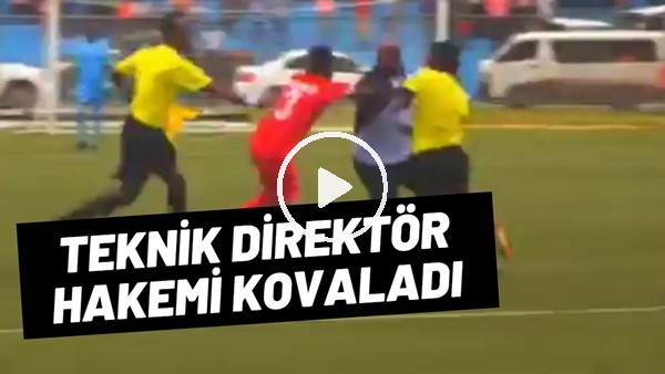 Somali Ligi'nde kırmızı kart gören teknik direktör hakemi kovaladı