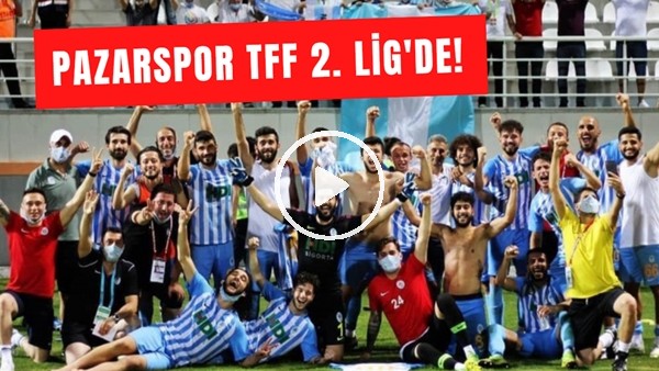 Pazarspor TFF 2. Lig'de | Pazarsporlu Futbolcular Şampiyonluk Kupasını Kaldırdı