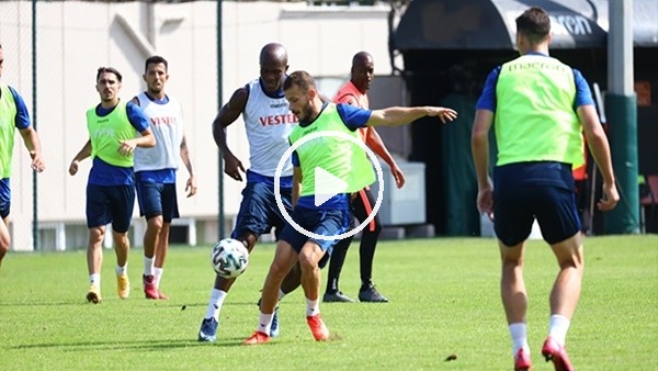 Trabzonsporlu futbolcular penaltı çalıştı! Marlon'dan 'hazırım' mesajı
