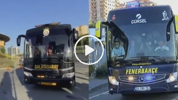 Galatasaray ve Fenerbahçe derbi için stada geldi