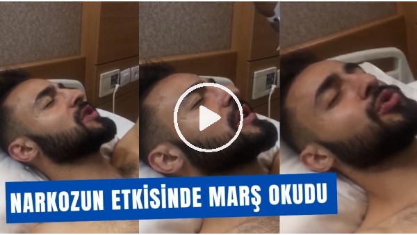 Kastamonusporlu Ömer Gür narkozun etkisinde marş okudu