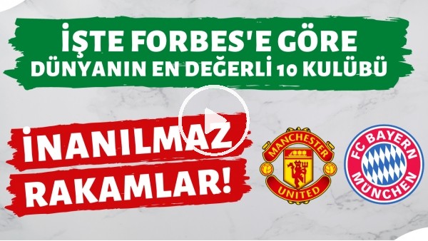 İşte Forbes'e göre dünyanın en değerli 10 kulübü | İnanılmaz rakamlar