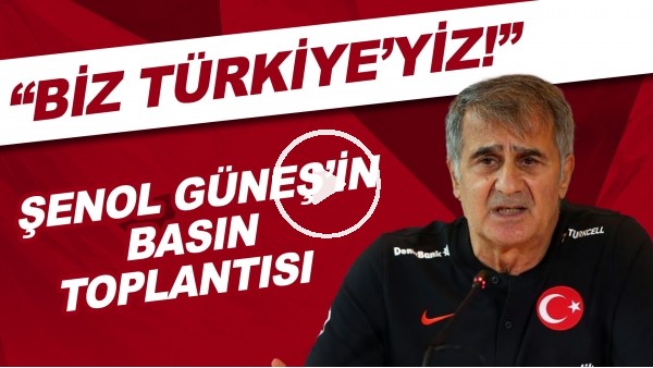 A Milli Takım Teknik Direktörü Şenol Güneş ve Rıdvan Yılmaz basın toplantısı düzenledi