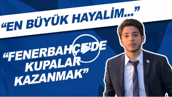 Fenerbahçe'nin genç oyuncusu Muhammed Gümüşkaya: "En büyük hayalim Fenerbahçe'de kupalar kazanmak"
