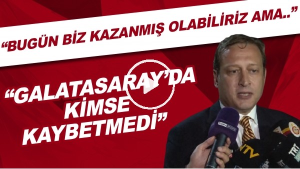 Burak Elmas: "Bugün biz kazanmış olabiliriz ama Galatasaray'da kimse kaybetmedi"