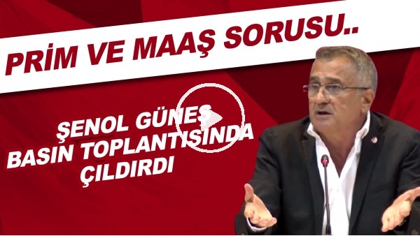 Şenol Güneş basın toplantısında 'prim ve maaş' sorusuna sinirlendi.