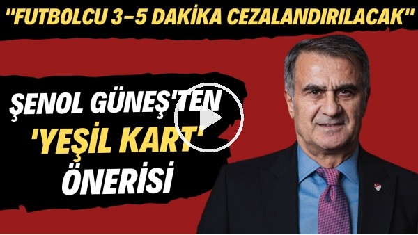 Şenol Güneş'ten 'yeşil kart' önerisi