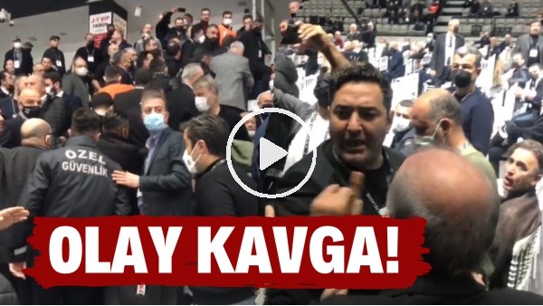 Beşiktaş Mali Genel Kurulu'nda OLAY kavga! Salon karıştı...