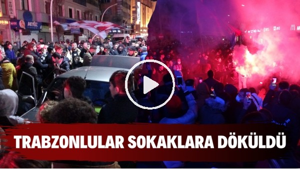 Trabzonspor taraftarı, Galatasaray zaferini bayram havasında kutladı