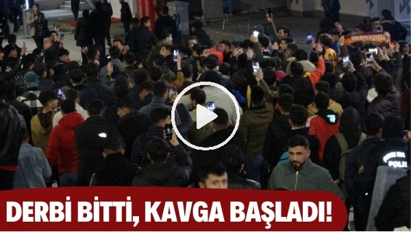 Van'da Galatasaray - Beşiktaş derbisi bittikten sonra taraftarlar birbirlerine girdi!