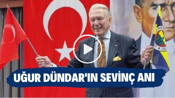 Fenerbahçe'de seçimi kazanan Uğur Dündar'ın sevinç anı