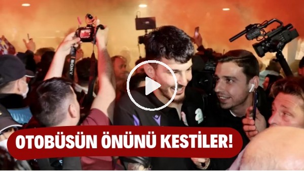 Trabzonspor'a havaalanında görülmemiş karşılama! Otobüsün önünü kestiler..