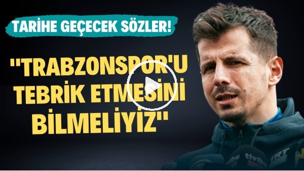 Emre Belözoğlu'ndan tarihe geçecek sözler! "Trabzonspor'u tebrik etmesini bilmeliyiz"