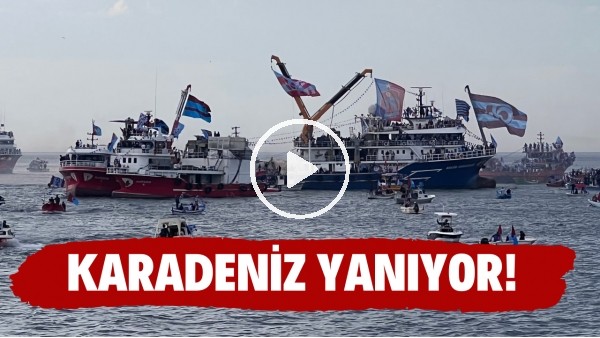 'Trabzonspor Donanması'nın stada geliş anı! Karadeniz yanıyor..