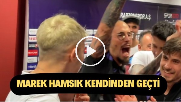 Trabzonsporlu futbolcuların şampiyonluk coşkusu! Marek Hamsik kendinden geçti