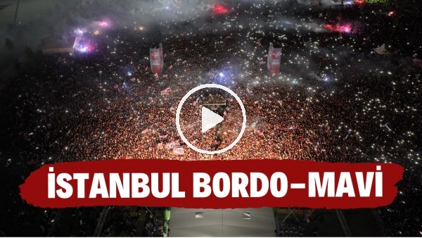  Trabzonsporun şampiyonluk kutlamaları havadan görüntülendi