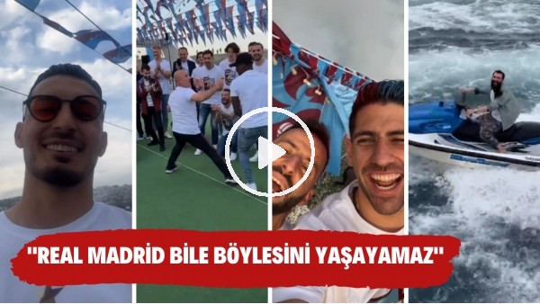 Trabzonsporlu futbolcuların kamerasından kutlamalar | "Real Madrid bile böylesini yaşayamaz"