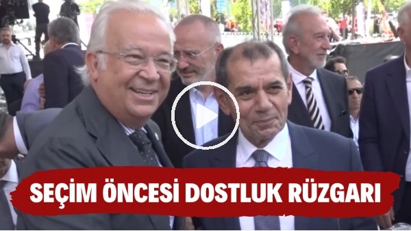 Birbirlerine sert sözler söyleyen Dursun Özbek ve Eşref Hamamcıoğlu dostluk mesajı verdi.