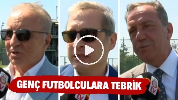 Ünal Aysal, Burak Elmas ve Adnan Öztürk sahaya inerek futbolcuları tebrik etti 