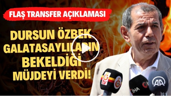 Dursun Özbek, Galatasaraylıların beklediği müjdeyi verdi!