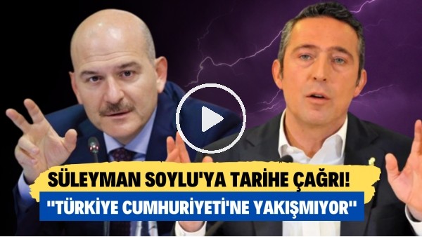 Ali Koç'tan Süleyman Soylu'ya tarihi çağrı! "Türkiye Cumhuriyeti'ne yakışmıyor"
