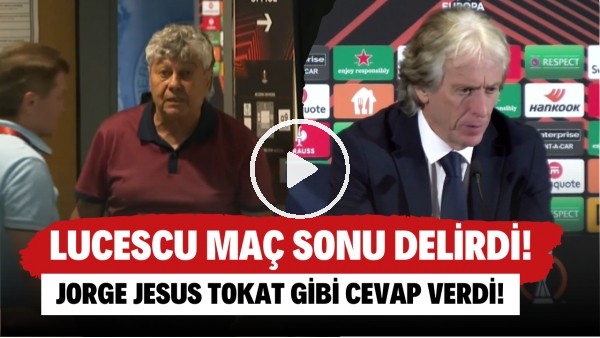 Lucescu maç sonu delirdi! Jorge Jesus tokat gibi cevap verdi!