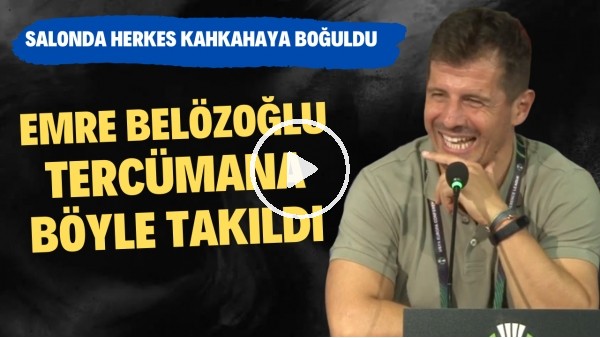 Emre Belözoğu tercümana böyle takıldı | Salonda herkes kahkahaya boğuldu