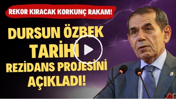 Dursun Özbek tarihi rezidans projesini açıkladı! Rekor kıracak korkunç rakam! önemli. Iıı getirisi yüksek olan ticari alanlar. Bunları