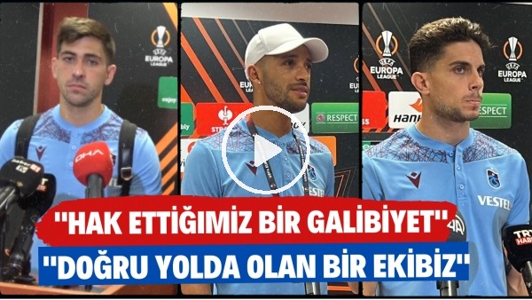 Trabzonsporlu futbolculardan galibiyet yorumu: "Doğru yolda olan bir ekibiz"