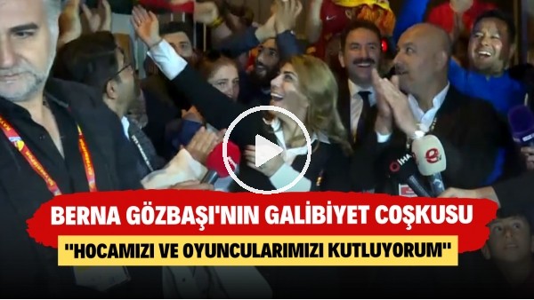 Berna Gözbaşı'nın galibiyet coşkusu! "Hocamızı ve oyuncularımızı kutluyorum"