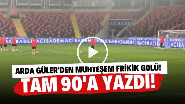 Arda Güler'in Milli Takım idmanında attığı muheşem frikik golü! Tam 90'a yazdı